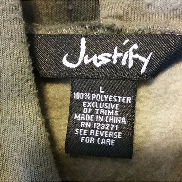 Justify Pullover Tie Dyed Hoodie Women's Size Large - Picture 2 of 6